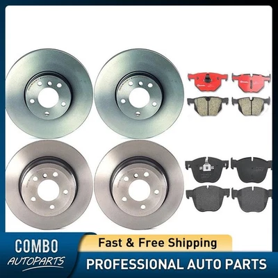 Front Rear Disc Brake Pad Set Disc Brake Rotor fits 2011-2014 BMW X6 - Image 1 of 4