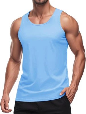 Mens Tank Top Quick Dry Summer Workout Muscle Sleeveless Shirts for Bodybuilding - Image 1 of 4