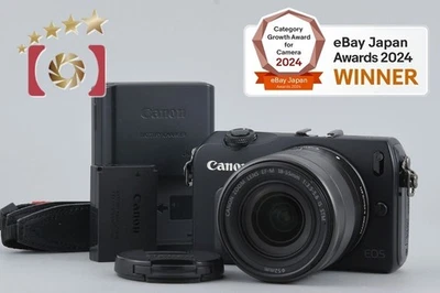 Canon EOS M Black 18.0 MP Mirrorless Camera EF-M 18-55 IS STM Lens [Molto buono] - Immagine 1 di 4