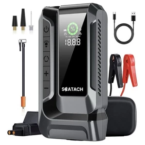 Q16 3000A Car Jump Starter with Air Compressor, 150PSI Portable Jump Starter - Picture 1 of 6