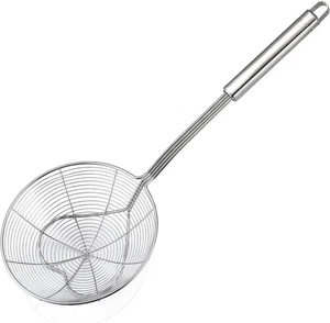Stainless Steel Strainer Skimmer Spoon 6.3" Frying Scoop with Handle Kitchen - Picture 1 of 2