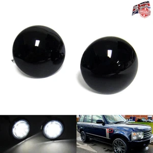 2x Land Rover Black Side Indicator LED Repeater Light White 02-12 III L322 Range - Picture 1 of 8