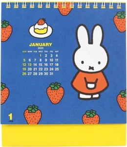 Square Miffy 2025 Calendar Tabletop, Blue 36BCA-2 From Japan - Picture 1 of 4