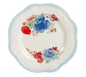 Four (4) Pioneer Woman ~ CLASSIC CHARM ~ 8.75" ~ Stoneware ~ Salad Plates - Picture 1 of 7