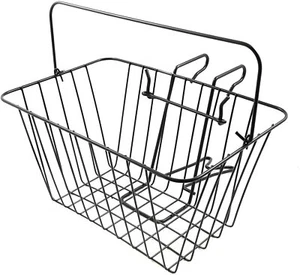 LARGE FRONT WIRE MESH BASKET WITH CARRY HANDLE AND EASY FIT BRACKET 16" WIDE - Picture 1 of 1