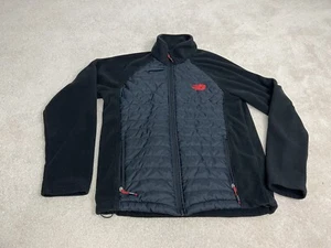 New Balance Jacket Mens Medium Black Light Weight Quilted Fleece Run Jog - Picture 1 of 12