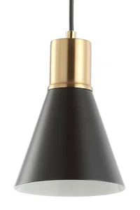 JONATHAN Y Lighting JYL6131 Apollo 6"W LED Mini Pendant - Black & Gold Colors - Picture 1 of 5