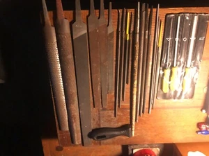 LOT OF 22 Vintage Round, Flat, Triangle, 1/2 Round, FILES RASPS, Mix Manufaturer - Picture 1 of 24