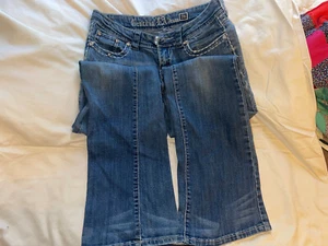 Miss Me Women's MED Wash Mid Rise Bootcut Stretch Denim Jeans 26 7864B PRE-OWNED - Picture 1 of 9