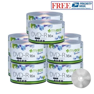 500 Pack MyEco DVD-R DVDR 16X 4.7GB Economy Branded Logo Blank Recordable Disc - Picture 1 of 3