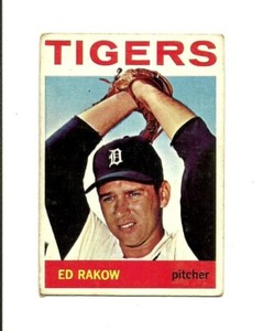 1964 TOPPS #491  Ed Rakow: Detroit Tigers: Pitcher: Baseball Card: MLB