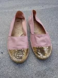 Alpargatas de H&M rosa con brillo dorado talla 38 - Imagen 1 de 2