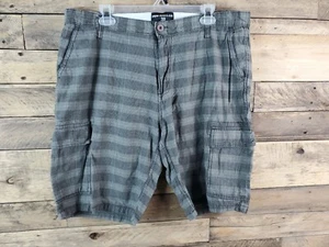 Paper Denim & Clothing Shorts 38 Waist 38" Inseam 44" Inseam 10.5" Gray Black  - Picture 1 of 7