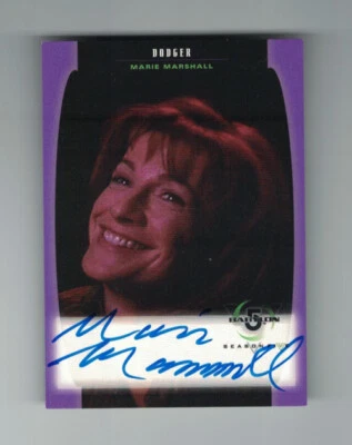 MARIE MARSHALL as DODGER 1998 Skybox Babylon 5 Season 5 Auto A11 V ON CARD RARE - Image 1 of 2