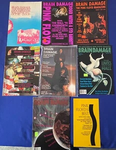 LOT-(7) VTG 1989-93 Pink Floyd Brain Damage MAGAZINE/FANZINE+1981 PROMO STICKER - Picture 1 of 2