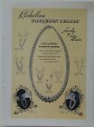 1941 Richelieu Nacrelon pearl necklace vintage jewelry ad
