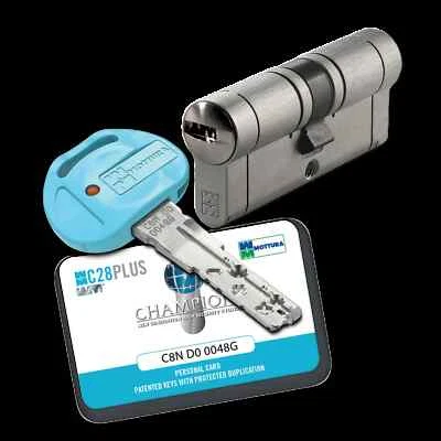 CILINDRO EUROPEO DI SICUREZZA MOTTURA C28 PLUS CERTIFICATO ANTIBUMPING 3 CHIAVI