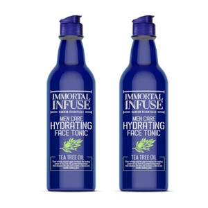 2 x Immortal Infuse Mens Hydrating Face Tonic with Tea Tree Oil 300ml - Picture 1 of 1
