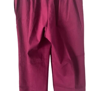 Pre Owned Women’s Alfred Dunner Petite Elastic Waist Cranberry Red Pants 10P Cas - Picture 1 of 7
