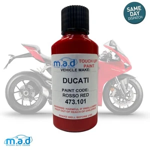 DUCATI 473.101 DUCATI RED PAINT TOUCH UP KIT 30ML ROSSO RED MOTORBIKE BIKE PAINT - Picture 1 of 7