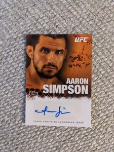 Topps UFC Aaron Simpson Auto Signed Autograph Card