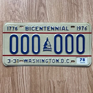 1975 Washington DC PROBE ZERO Nummernschild Etikett - Bild 1 von 8