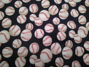 Alexander Henry Baseball  2002 Navy Blue Sports Quilting Sewing Cotton Fabric - Picture 1 of 3