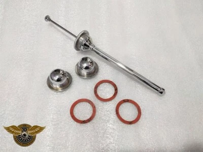 Harley Davidson JD VL DL RL 1925-1934 BOMBA DE CEBADO Y TAPAS DEL TANQUE DE COMBUSTIBLE + JUNTAS Foto 1 de 4