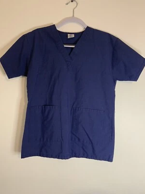 Blusa Médica Medline Uniforme Pequeño Azul Marino Cuello en V Foto 1 de 4