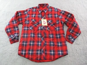 Robustes Flanellhemd Herren Medium Perma gepresst gesteppt gefüttert Neu mit Etikett Buffalo Check - Bild 1 von 11
