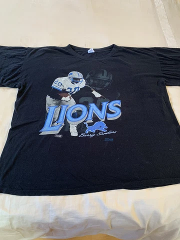 Vintage NFL Barry Sanders #20 Detroit Lions T-Shirt Men’s XL Oklahoma State 1991 Cover