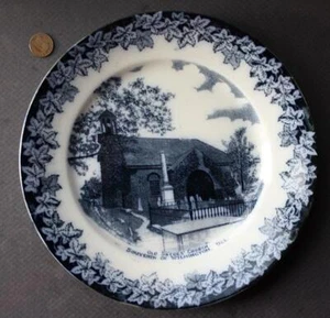 Wilmington Delaware Old Swedes Church Staffordshire Plate UNCOMMON Beauty ++ - Picture 1 of 1