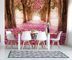 2 sizes available Photo wallpaper wall mural for bedroom office Pink trees deco - Picture 1 of 20