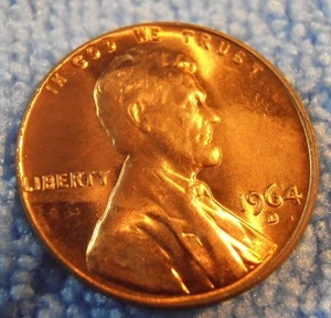 1964 D Lincoln Cent - BU from an original roll, FREE SHIPPING - Picture 1 of 5