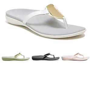 Vionic Womens Sandals Raysa Casual Slip-On Toe Post Patent Leather - Picture 1 of 17