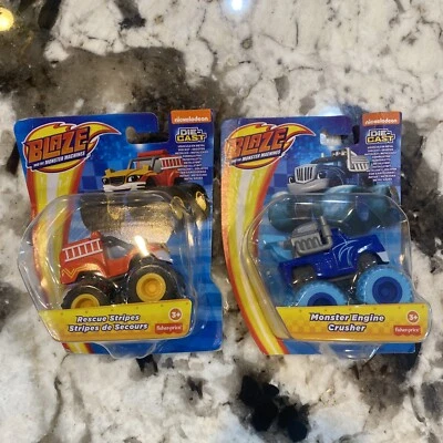 LOT X2 ~ Fisher-Price Blaze and the Monster Machines Die-Cast Monster Trucks - Image 1 of 4