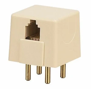 Telephone 4 Prong to Modular Adapter RJ-11 for Standard Vintage or Rotary PHONE - Picture 1 of 1