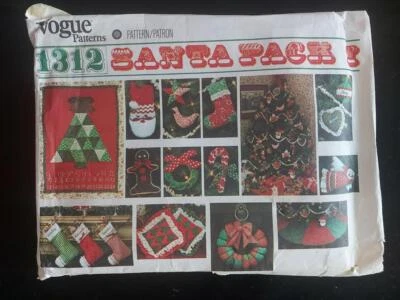 Vogue 1312  Vintage Santa Pack Christmas Accessories Patterns - Image 1 of 3