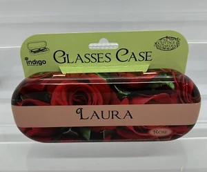 Astuccio occhiali donna rosa nuovo con nome personalizzato personalizzato 'Laura' - Foto 1 di 6
