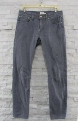 Pantalones de mezclilla Club Monaco gris lavado ajustados pierna recta 31 x 32 Foto 1 de 4