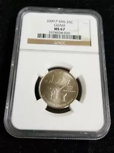 2009-P SMS 25c Guam Quarter-NGC MS67 - Picture 1 of 2