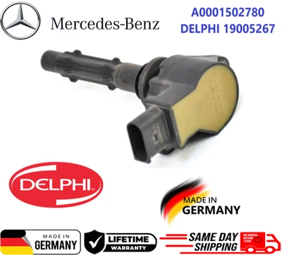 Bobina de encendido x1 OEM para Mercedes-Benz V6 V8 2005-2014, A0001502780 Foto 1 de 4