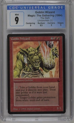 GOBLIN WIZARD The Dark Rare Reserved List CGC 9 Q+ MTG [Nostalgium] - Image 1 of 2