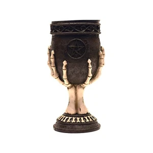 Skelett Hand Kelch Tasse Gothic Weinkelch gruselig Halloween Küche Wohndeko - Bild 1 von 6