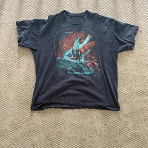 Hard Rock Café Black Turquoise Red St. Maarten T-shirt Men’s L - Picture 1 of 4