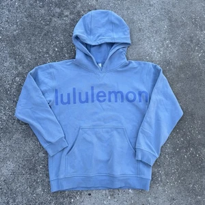 Lululemon All Yours Chambray Damen-Hoodie Sweatshirt blau Grafik gefüttert Größe 8 - Bild 1 von 7