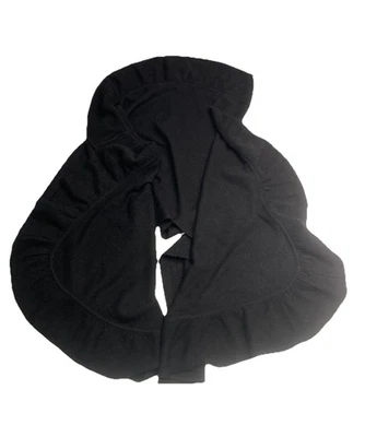 Mantón con volantes 100 % cachemir Precious Fibers negro Foto 1 de 4