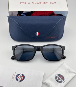 Vuarnet VL 1617 0001 DISTRICT Sonnenbrille glänzend schwarz, graublaue Gläser POLAR 55 mm - Bild 1 von 19