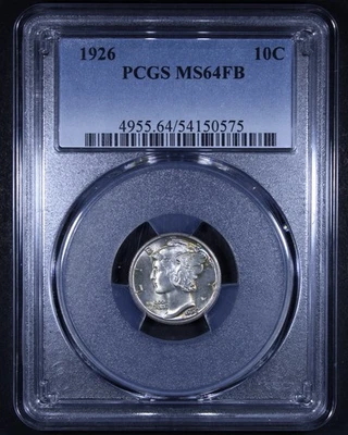1926 Mercury Dime - 10c PCGS MS64 FB - Full Bands - Nice Coin! - Image 1 of 4