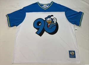 NWT Disney Parks Donald Duck Back to Front 90th Birthday Football Jersey 3Xl - Picture 1 of 13